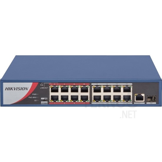 HİKVİSİON DS-3E0518P-E/M 16 Port Poe Switch